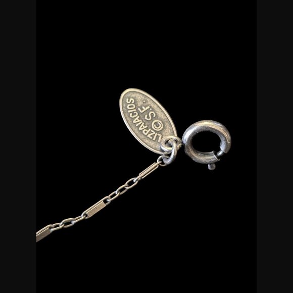 Liz Palacios SF Swarovski Crystal Silver Tone Flower 15" Choker Necklace - Picture 5 of 9